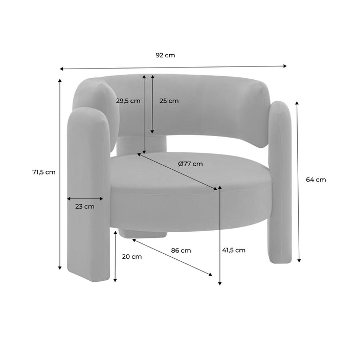 sweeek - Driepoot fauteuil in fluweel