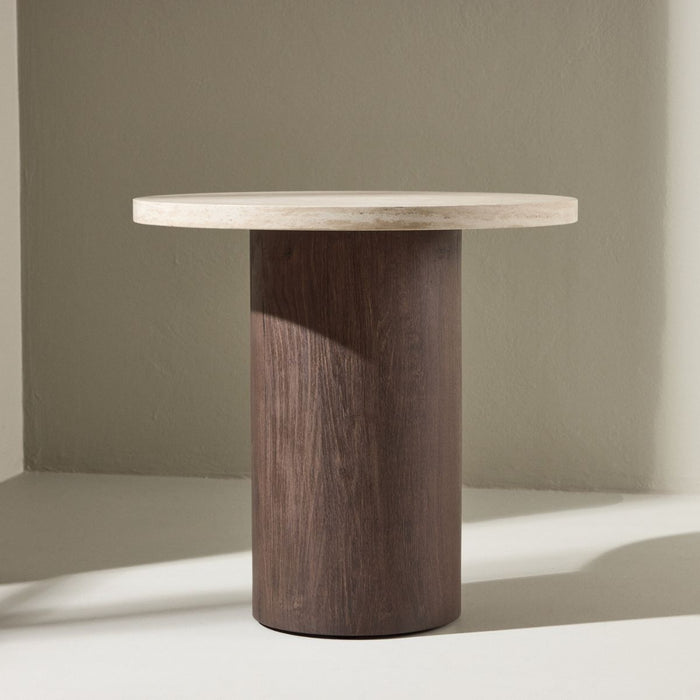 Fjôrd - Salontafel Rond - Beige MDF - 50x50x50cm - Megg