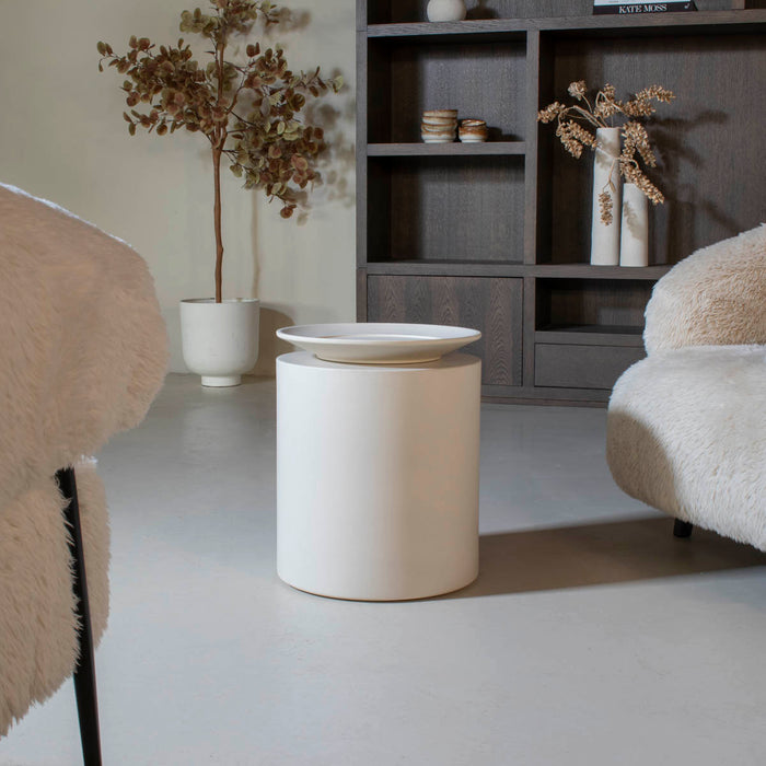 DÉJA Living - Bijzettafel Rond - Beige Eco Composiet - 40cm - Byske