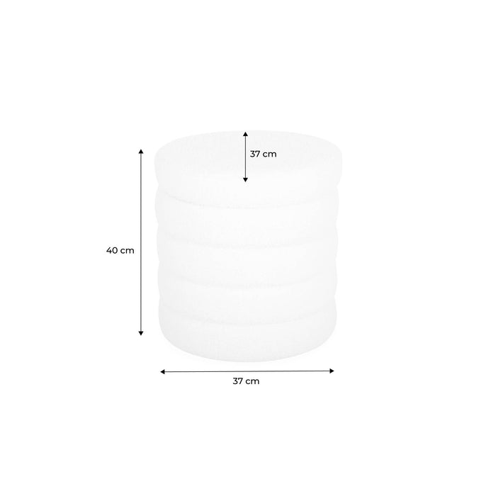 sweeek - Kruk met opbergruimte in boucléstof