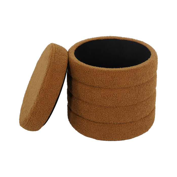 sweeek - Kruk met opbergruimte in boucléstof