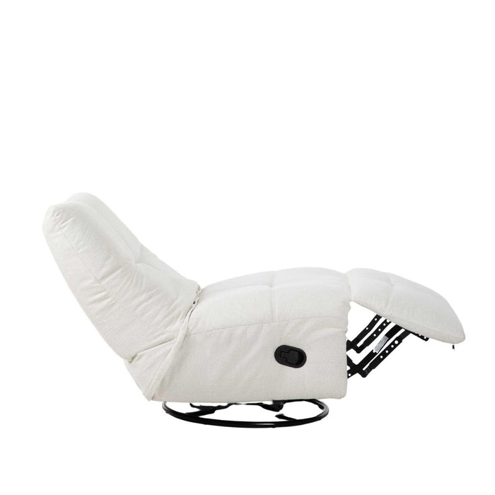 StarFurn - Fauteuil Naturel Stof - Draaibaar & Relaxfunctie - Lazy