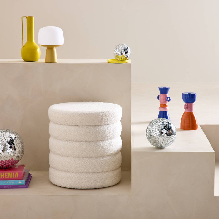 sweeek - Kruk met opbergruimte in boucléstof