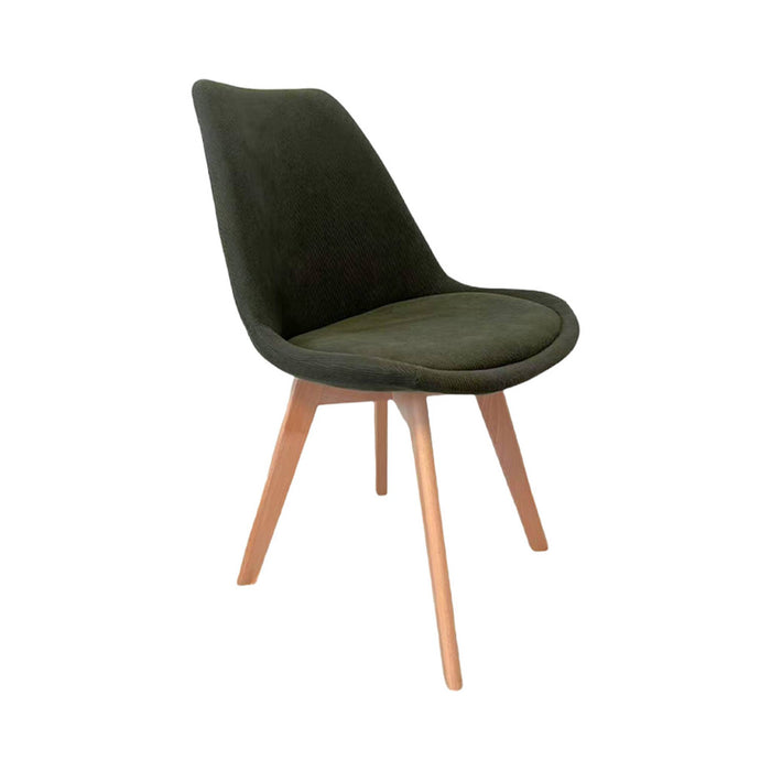 sweeek - Corduroy Scandinavische stoelen met beukenhouten poten (set