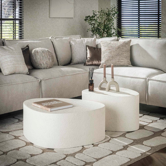 Giga Meubel - Salontafel Marmer - Set van 2 - Stone Driehoekig