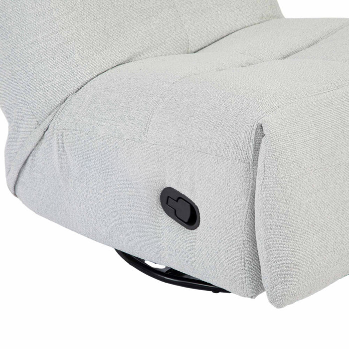 StarFurn - Fauteuil Lichtgrijs Stof - Draaibaar & Relaxfunctie - Lazy