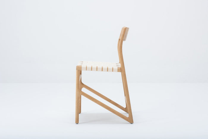 Gazzda Fawn Chair Houten Eetkamerstoel Whitewash - Cotton White