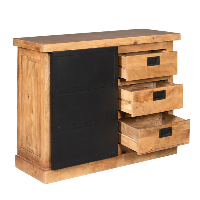 StarFurn - Ladekast Rechthoek Naturel Hout - 100x45x85cm - Nashville