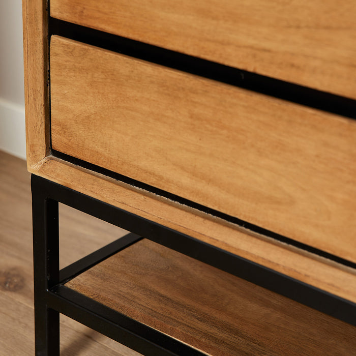 StarFurn - Nachtkastje Bruin Hout - 45x40x53cm - RichWood