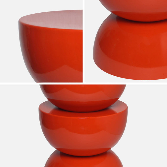 sweeek - Bijzettafel, nachtkastje metaal glanzend effect Ø32