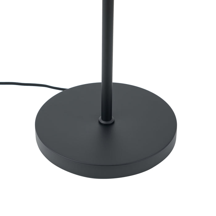 QAZQA Design vloerlamp zwart met smoke glas 2-lichts - Brianna