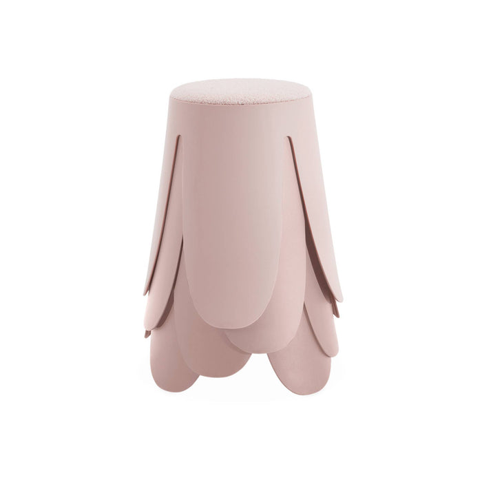 sweeek - Set van 4 stapelkrukken in boucléstof