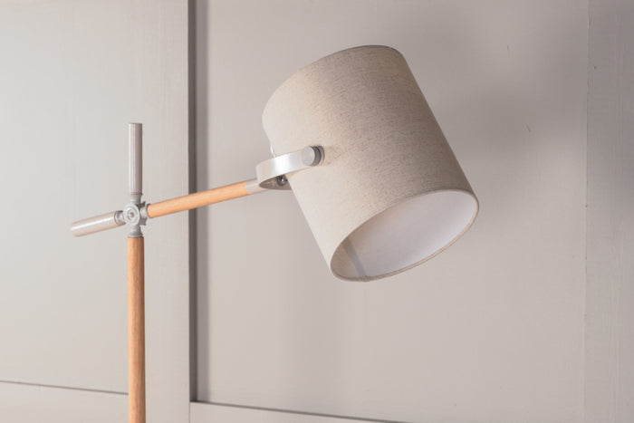 Fjôrd - Vloerlamp Beige Stof - 156cm - Dennis