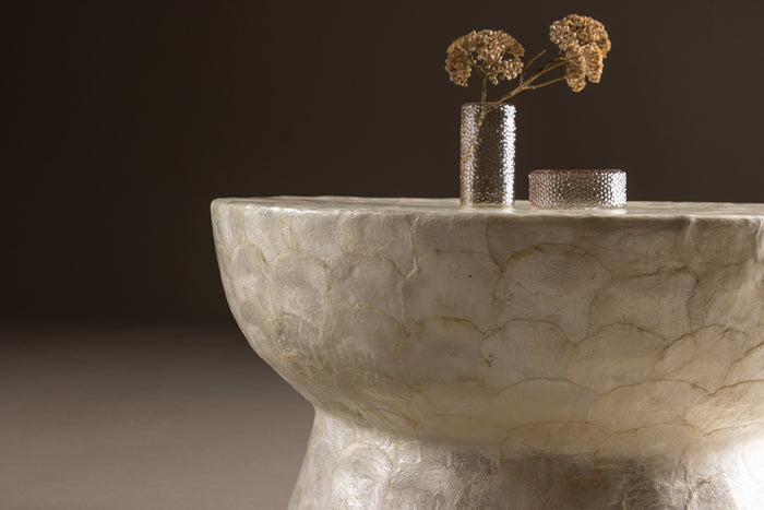 Fjôrd - Salontafel Rond - Beige Steen - 70x70x40cm - Sandön