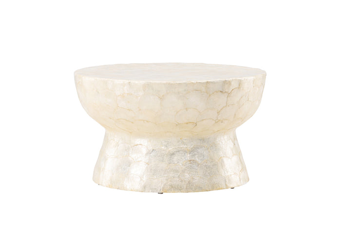 Fjôrd - Salontafel Rond - Beige Steen - 70x70x40cm - Sandön