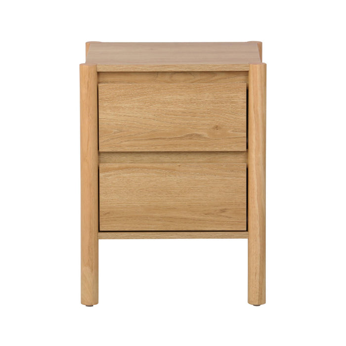 sweeek - Nachtkastje houteffect 2 laden