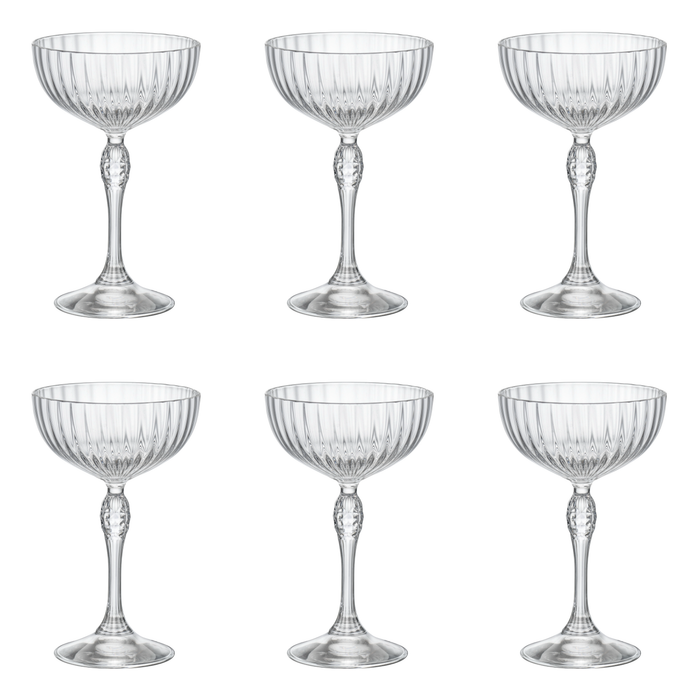 Rocco Bormioli America '20s champagnecoupes – 6 stuks – 22 cl