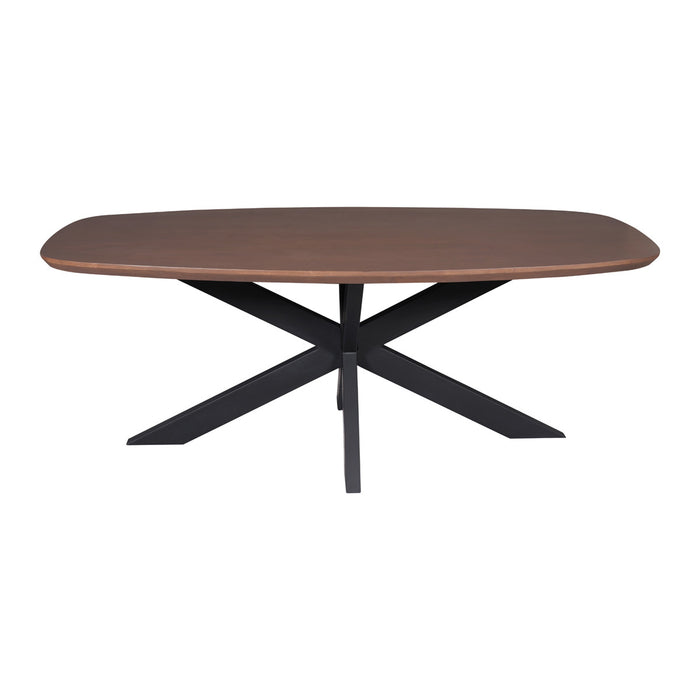 StarFurn - Eettafel Deens Ovaal Walnoot|Zwart - 160x90x76cm - Madison