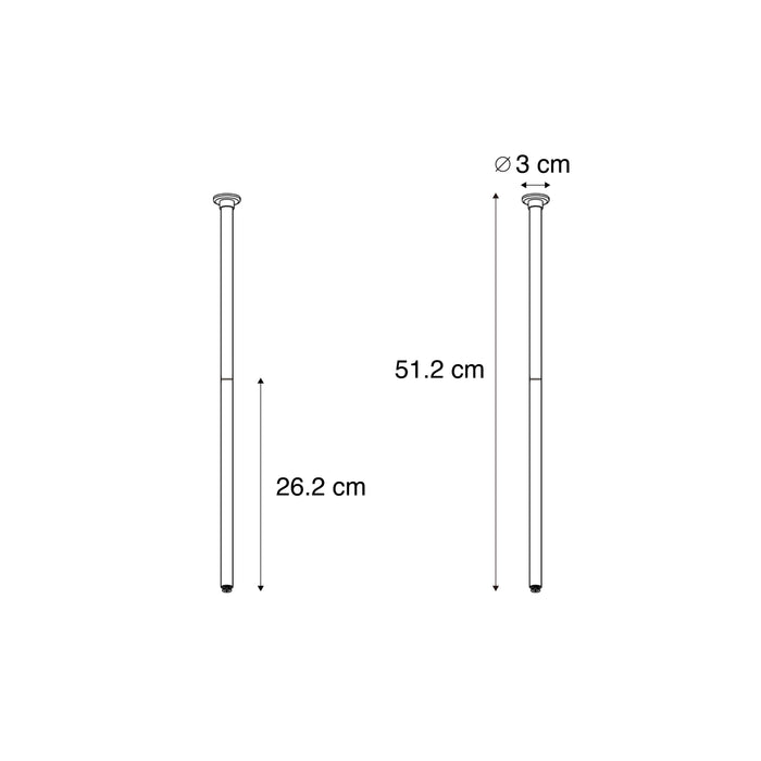 QAZQA Ophanging set van 2 voor 1-fase rail zwart - Iconic