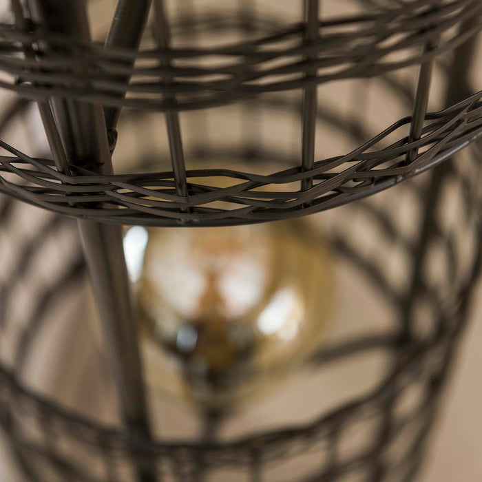 Giga Meubel - Vloerlamp Zwart - 2-Lichts - Metal Blinds