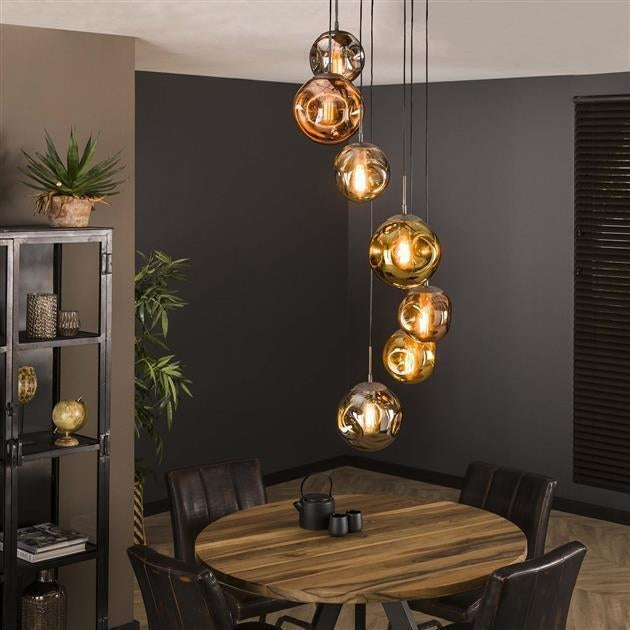 Giga Meubel - Hanglamp Zilver - 7-Lichts - Stellar