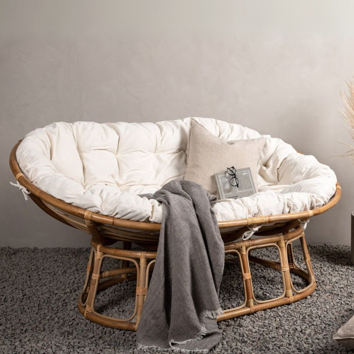 Fjôrd - Loungestoel Naturel Rotan - Mamasan
