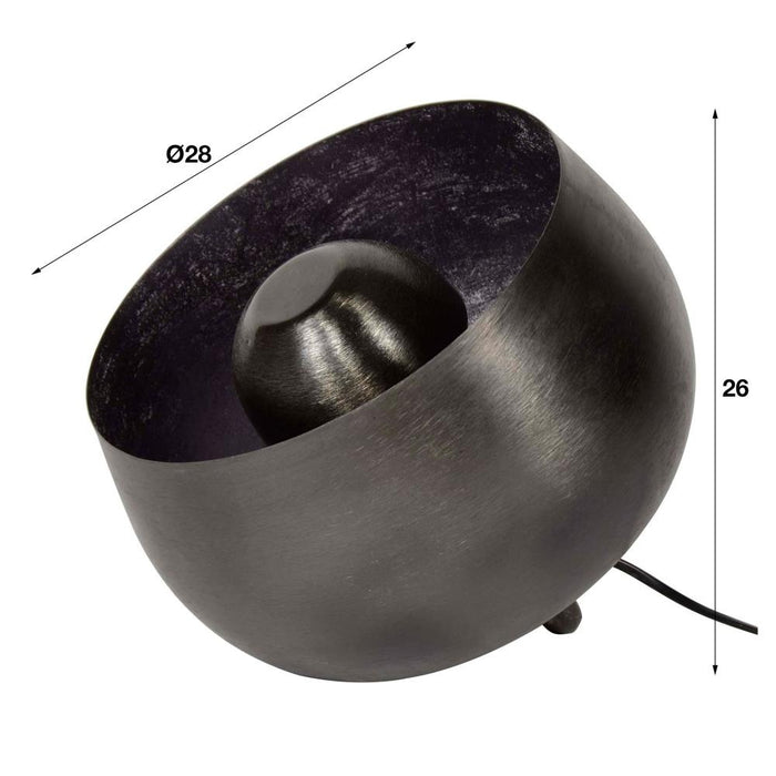 Giga Meubel - Tafellamp Zwart - 1-Lichts - 28x28x26cm - Basket