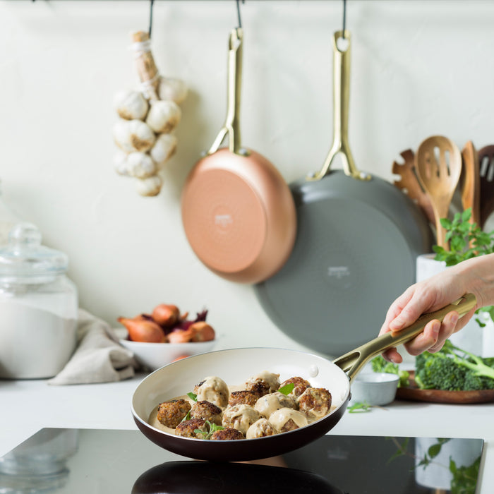 Greenpan Padova koekenpannenset 3 delig - copper, chocolate, quartz