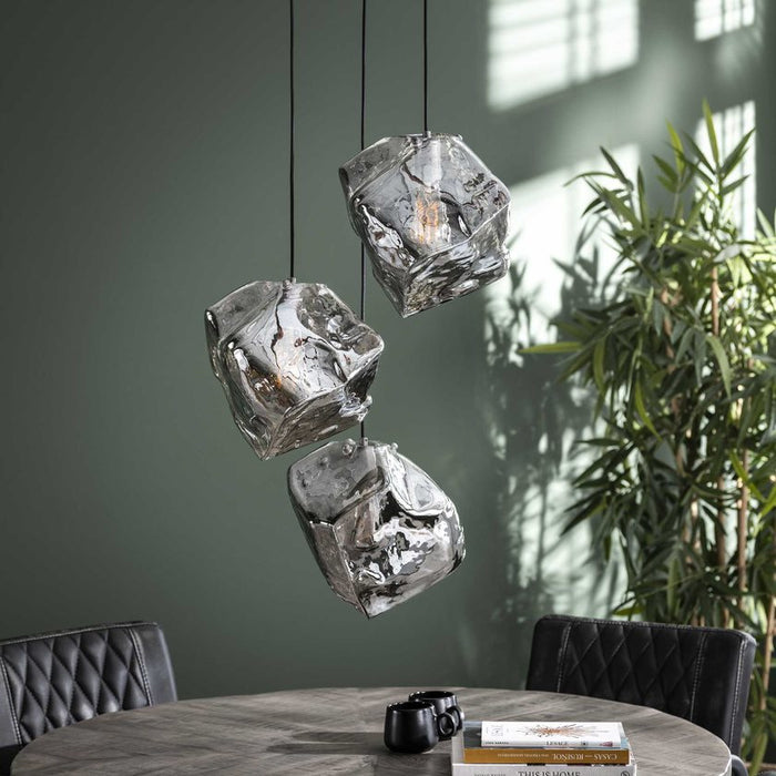 Giga Meubel - Hanglamp Chrome - 3-Lichts - Rock