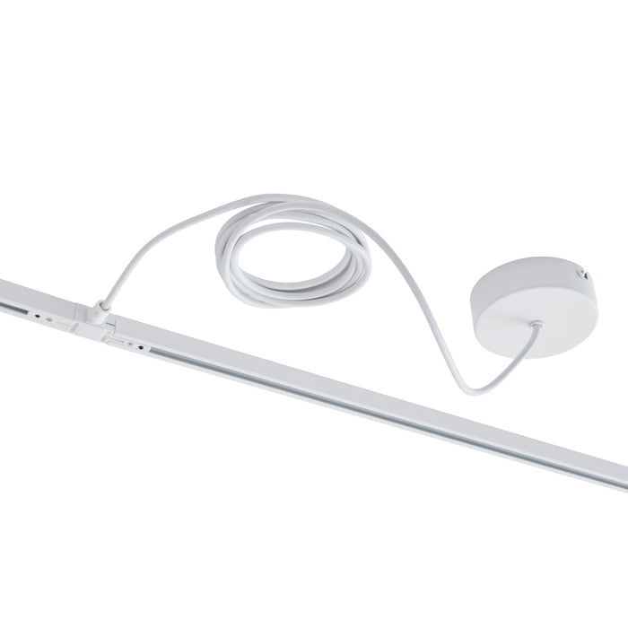 QAZQA Voeding met ronde bevestigingsplaat voor 1-fase rail wit -