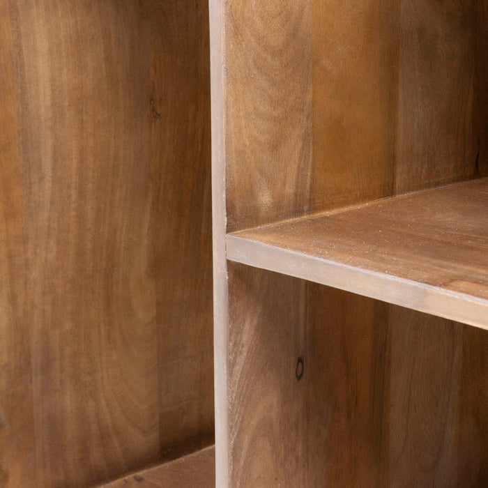 Giga Meubel - Wandkast Donkerbruin Mangohout - 120x45x220cm - Finn