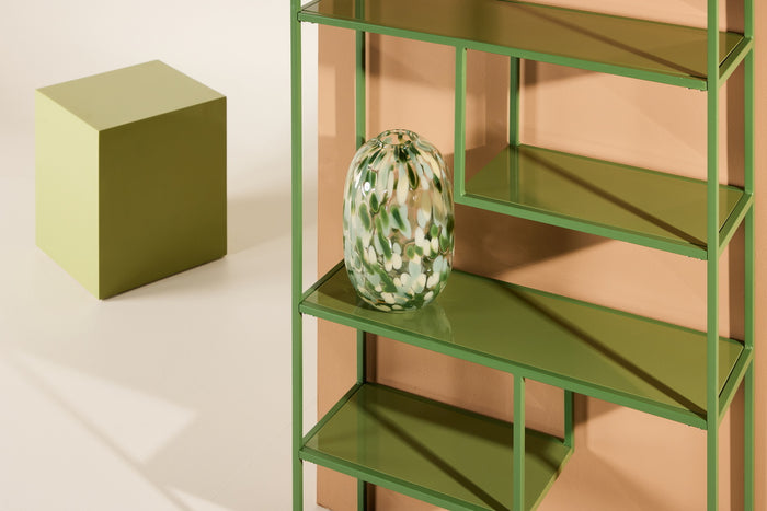 Fjôrd - Wandkast Groen Staal - 85x35x190cm - Staal