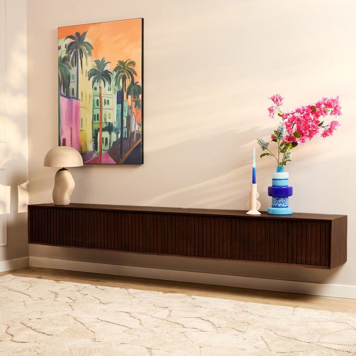 StarFurn - Tv-meubel Zwevend Bruin Hout - 240x35x30cm - Madison