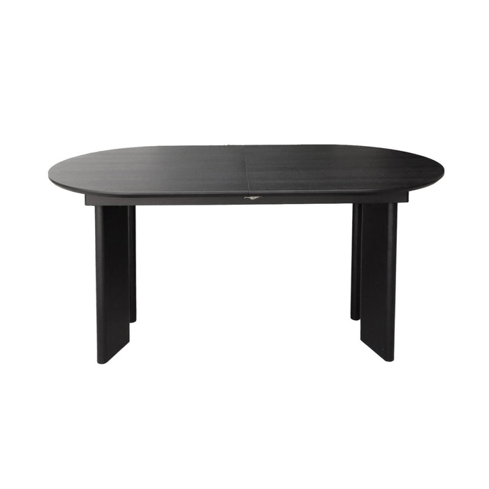 sweeek - Ovale uitschuifbare eettafel rubberhout en eikenfineer 6-8