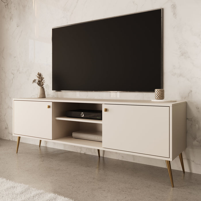 Meubella - Reunion - TV-Meubel - Beige - 156 cm