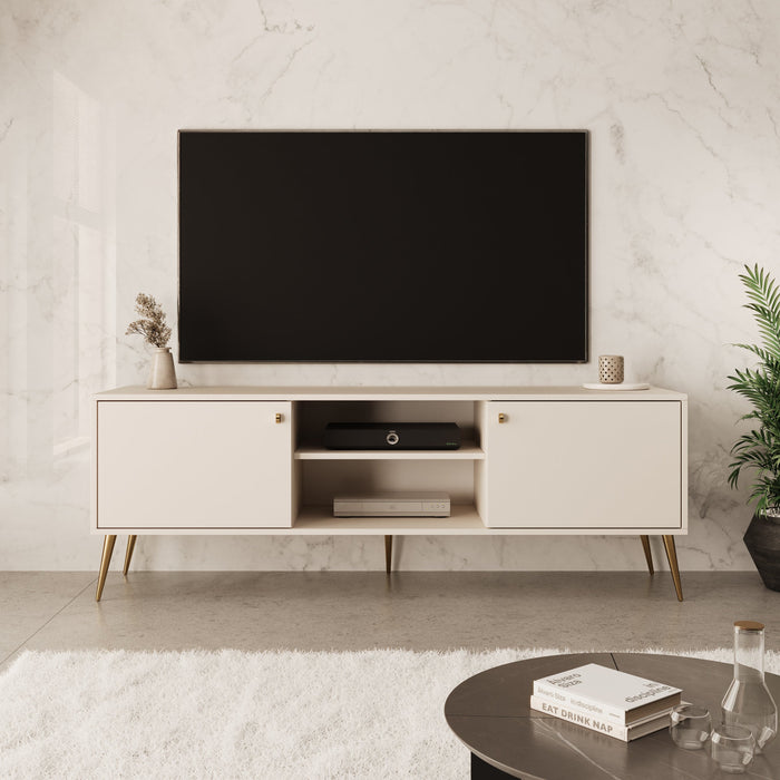 Meubella - Reunion - TV-Meubel - Beige - 156 cm