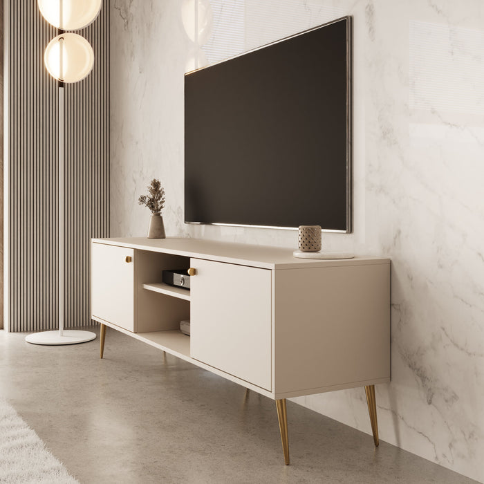 Meubella - Reunion - TV-Meubel - Beige - 156 cm