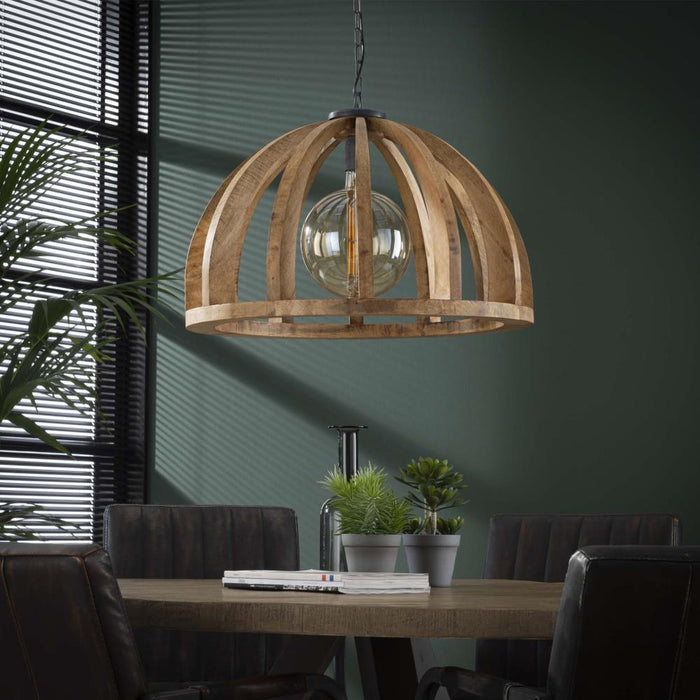 Giga Meubel - Hanglamp Naturel Hout - 1-Lichts - Ø60x150cm
