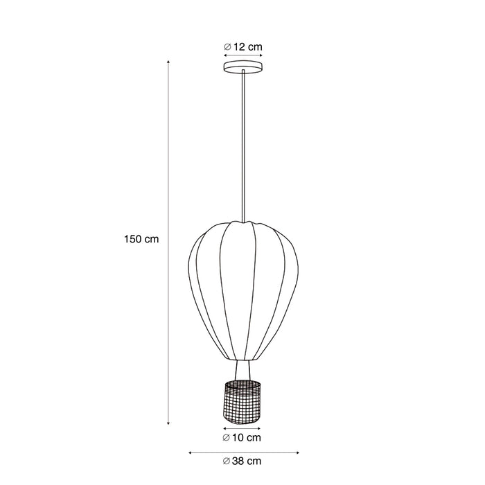 QAZQA Kinder hanglamp roze luchtballon - Air Balloon