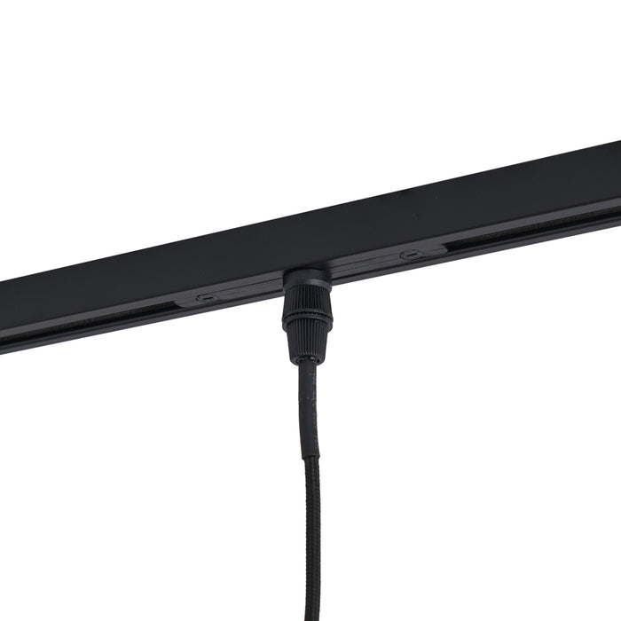 QAZQA Moderne spot gunmetal met helder glas voor railsysteem 1-fase -