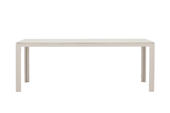 Fjôrd - Tuintafel Rechthoek - Beige Aluminium - 205x90x74cm - Mirko