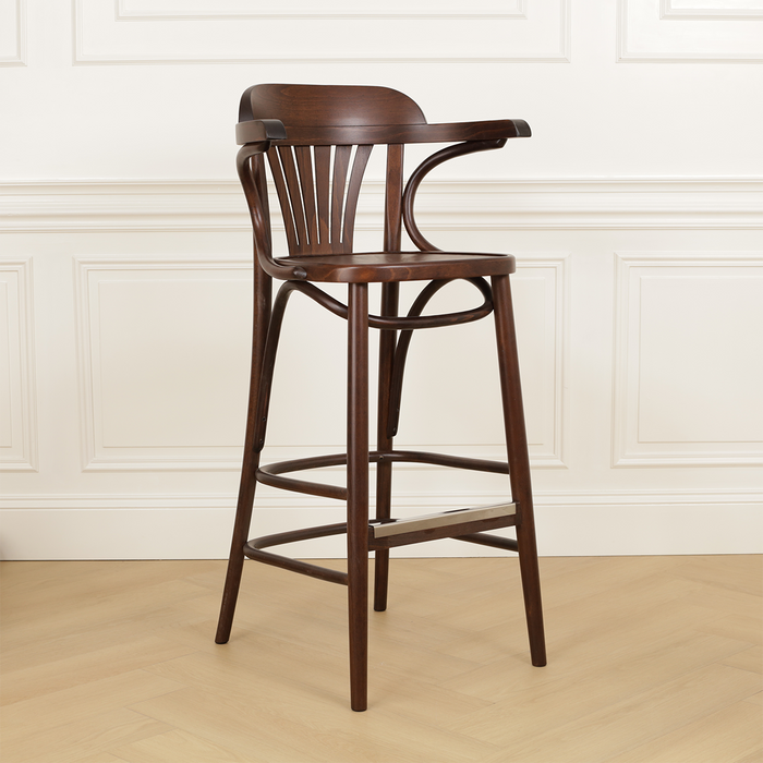 Fameg Jos houten barkruk walnoot - 75 cm