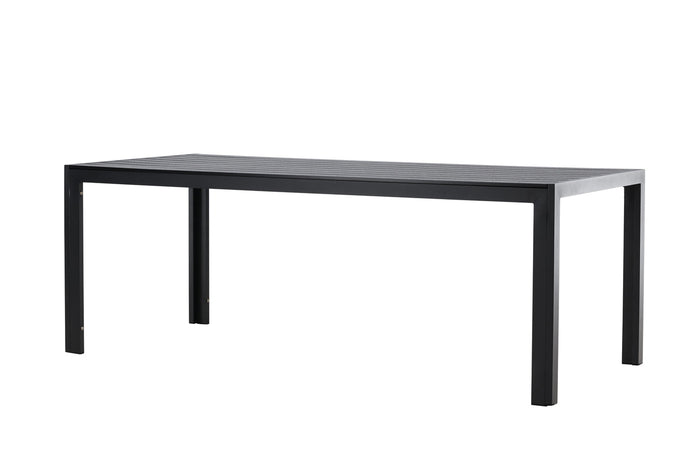 Fjôrd - Tuintafel Rechthoek - Zwart Aluminium - 205x90x74cm - Mirko