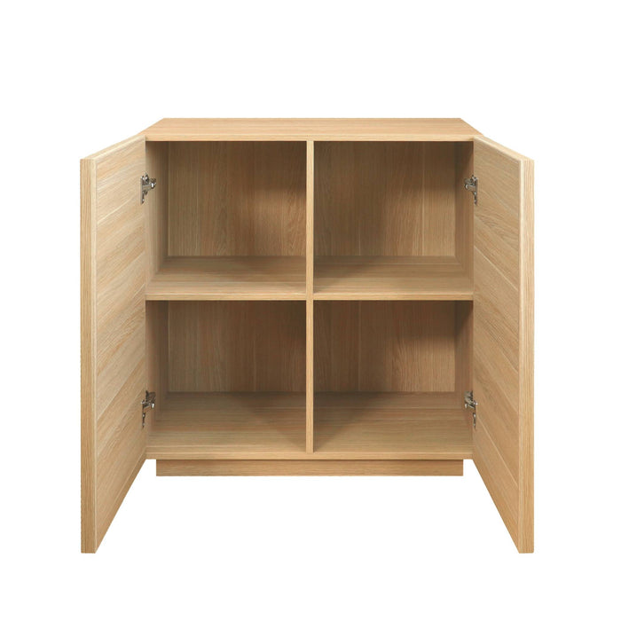 sweeek - Laag kastje houtlook 2 deuren