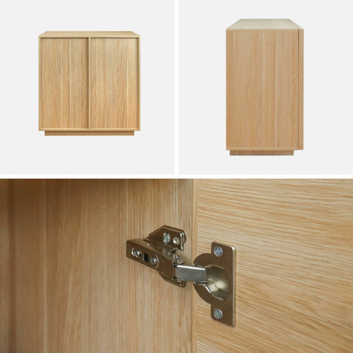 sweeek - Laag kastje houtlook 2 deuren