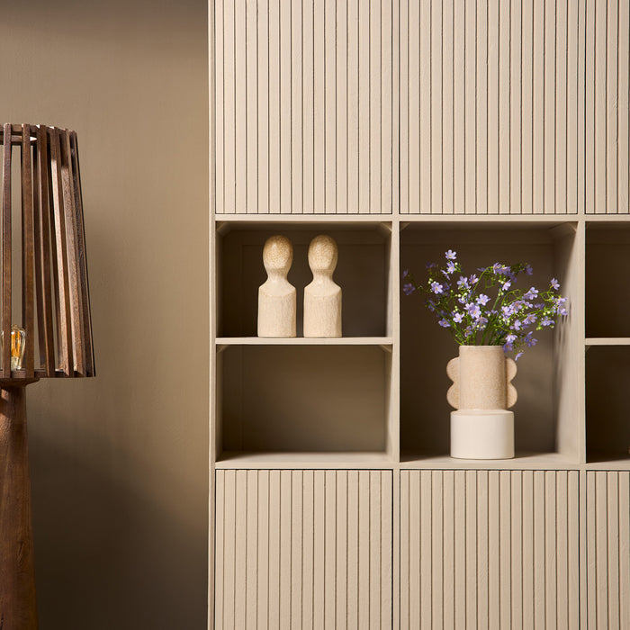 StarFurn - Vakkenkast Zandkleur Hout - 135x45x200cm - Madison XL