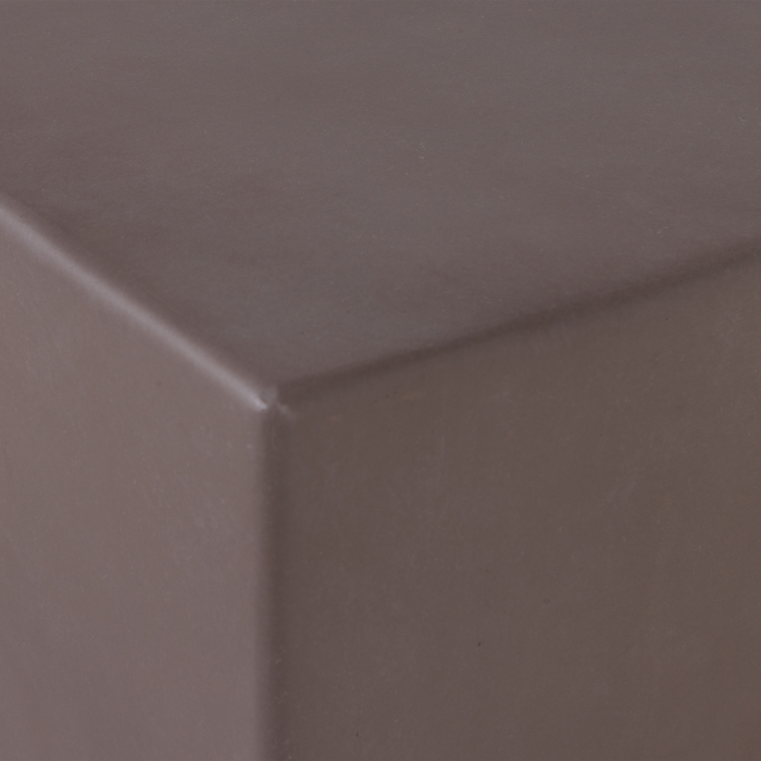 WOOOD Zina Bijzettafel Laag - Cement - Bruin - 36x50x50