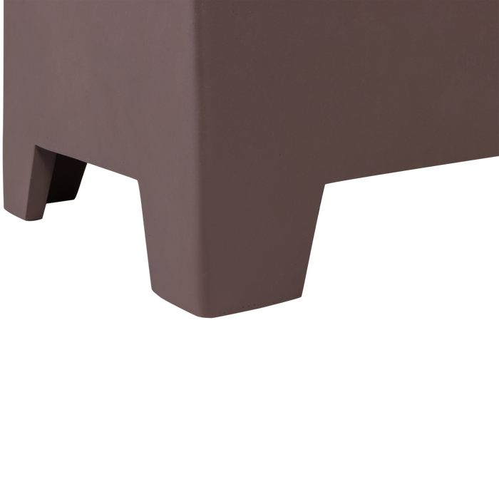 WOOOD Zina Bijzettafel Laag - Cement - Bruin - 36x50x50