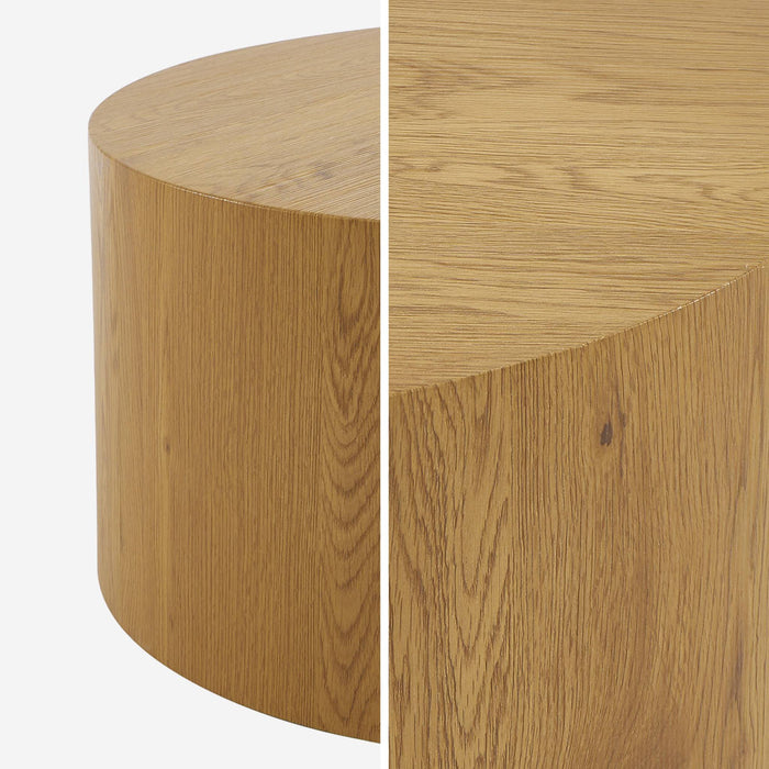 sweeek - Ronde salontafel houteffect Ø80cm