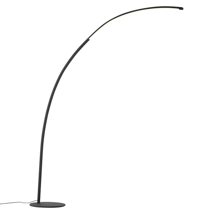 QAZQA Moderne booglamp zwart incl. LED met touch dimmer - Arlow